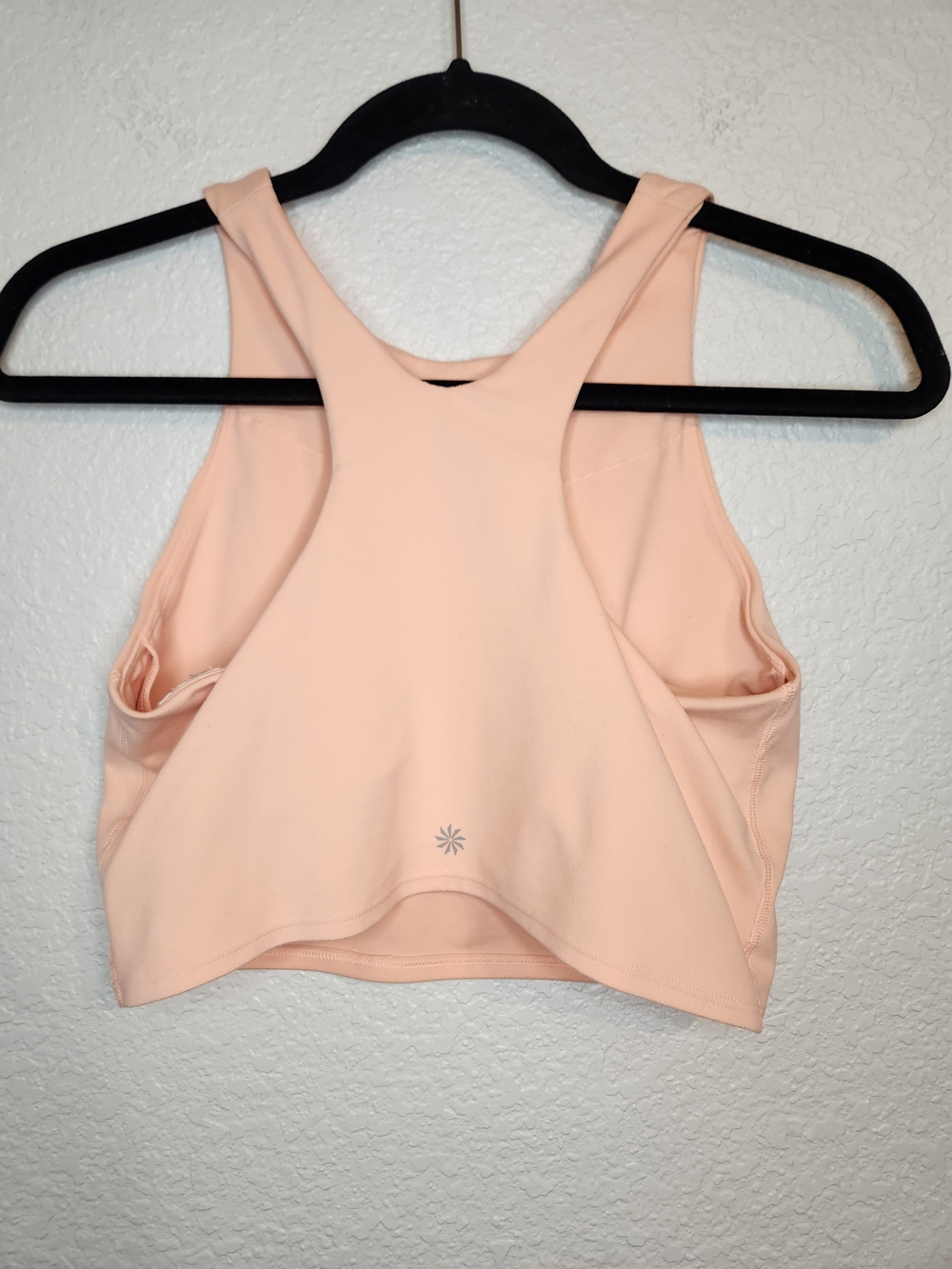 Athleta Conscious Crop Bra Coral Peach Cropped Scoop Neck Tank Top M - Picture 7 of 9